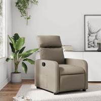 Fauteuil verstelbaar kunstleer cappuccinokleurig