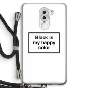 Black is my happy color: Honor 6X Transparant Hoesje met koord