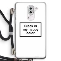 Black is my happy color: Honor 6X Transparant Hoesje met koord Black is my happy color: Honor 6X Transparant Hoesje met koord