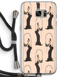 Pop Some Kim: Samsung Galaxy S7 Edge Transparant Hoesje met koord
