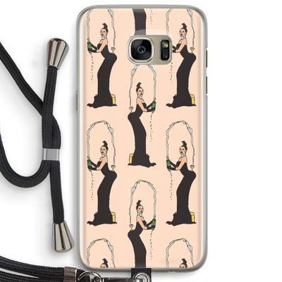 Pop Some Kim: Samsung Galaxy S7 Edge Transparant Hoesje met koord