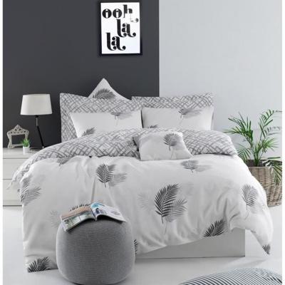 Beddengoedset - 1 dekbedovertrek 220 x 240 cm + 2 kussenslopen 60 x 60 cm - 65% katoen, 35% polyester - Grijs