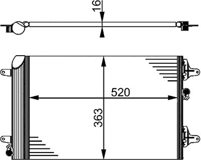 Condensor, airconditioning AC358000S