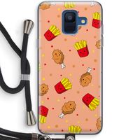 Chicken 'n Fries: Samsung Galaxy A6 (2018) Transparant Hoesje met koord