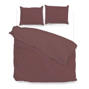 Zo! Home dekbedovertrek Velluto - Spicy Rood - 2-Persoons 200x200/220 cm