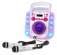 Fenton SBS30P draagbare karaoke set met Bluetooth, CD+G en microfoons - thumbnail