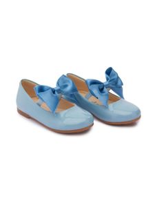 Tulleen ballerines à détail de nœud - Bleu