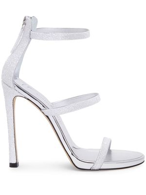 Giuseppe Zanotti sandales Harmony Glitter 120 mm - Argent