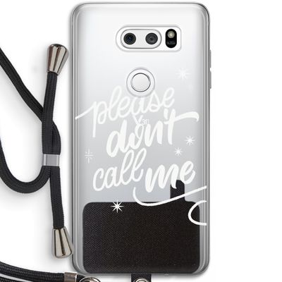 Don't call: LG V30 Transparant Hoesje met koord