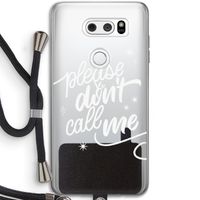 Don't call: LG V30 Transparant Hoesje met koord