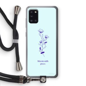 Bloom with grace: Samsung Galaxy A31 Transparant Hoesje met koord