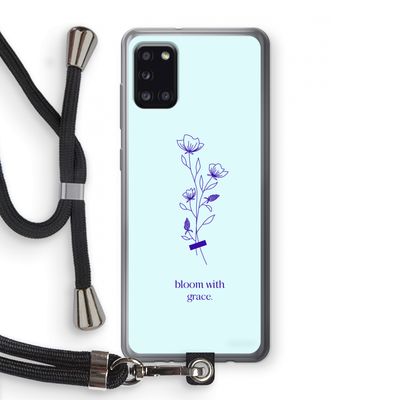 Bloom with grace: Samsung Galaxy A31 Transparant Hoesje met koord