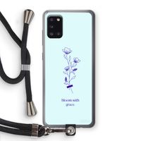 Bloom with grace: Samsung Galaxy A31 Transparant Hoesje met koord