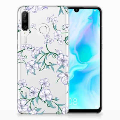 Huawei P30 Lite Uniek | TPU Case | Blossom White