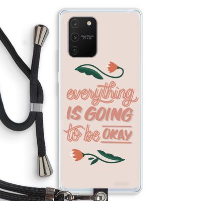 Optimistic flower girl: Samsung Galaxy S10 Lite Transparant Hoesje met koord