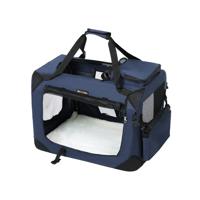 Dierentransportbox voor in de auto, Donkerblauw / M (60 x 42 x 42 cm)