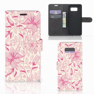 Samsung Galaxy S8 Plus Hoesje Pink Flowers