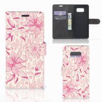 Samsung Galaxy S8 Plus Hoesje Pink Flowers