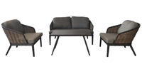 Loungeset hawaii nature grey - Oosterik home
