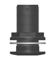 Tru Design Huiddoorvoer Zwart 1 ¼” Bsp Default