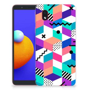 Samsung Galaxy A01 Core TPU Hoesje Blokken Kleurrijk