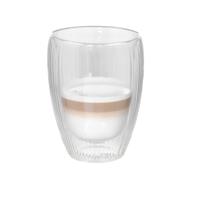 Gerimport Theeglazen Leya - 1x - dubbelwandig - 350 ml - D9 x H12 cm