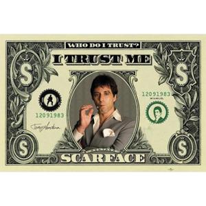 Film poster Scarface dollar - 61 x 91,5 cm - Gangster thema versiering