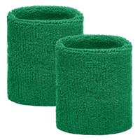 Groene pols zweetbandjes 2 stuks Groene pols zweetbandjes 2 stuks