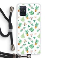 Ananas bladeren: Samsung Galaxy A71 Transparant Hoesje met koord
