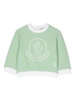 Moncler Enfant sweat à logo brodé - Vert