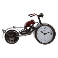 Tafelklok Home ESPRIT Rood Metaal Kristal Hout MDF Motorfiets Vintage 32,5 x 10 x 18 cm