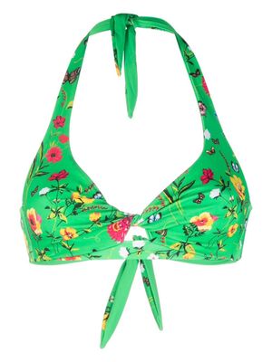 MC2 Saint Barth haut de bikini à fleurs - Vert