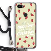 Don't forget to have a great day: Pixel 3a Transparant Hoesje met koord