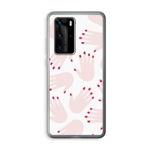 Hands pink: Huawei P40 Pro Transparant Hoesje