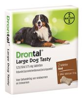 BAYER DRONTAL ONTWORMING HOND L TASTY 2 TABLETTEN - thumbnail