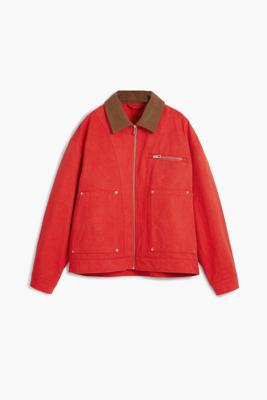 Jas met contrasterende kraag - RED - XL