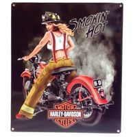 Harley-Davidson Smokin&apos; Hot Reliëf Tinnen Bord - thumbnail