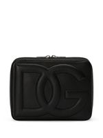 Dolce & Gabbana sac porté épaule en cuir à logo embossé - Noir