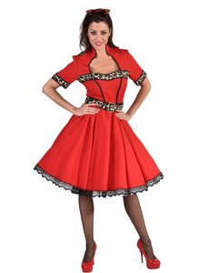 50's Jurk sheeba/rood