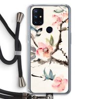 Japanse bloemen: OnePlus Nord N10 5G Transparant Hoesje met koord