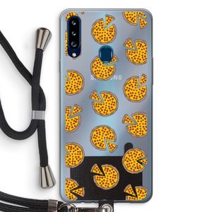 You Had Me At Pizza: Samsung Galaxy A20s Transparant Hoesje met koord