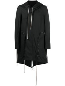 Rick Owens parka oversize à capuche - Noir