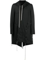 Rick Owens parka oversize à capuche - Noir