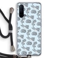 Poezen: OnePlus Nord CE 5G Transparant Hoesje met koord