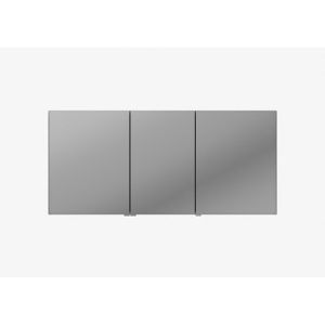 Plieger lusso spiegelkast - 140.6x64x157cm - 3 deuren links - buitenzijde gespiegeld SPTQ140LF5857