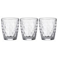 LAV water/drinkglazen Artemis - gedecoreerd glas - 3x stuks - 340 ml - thumbnail