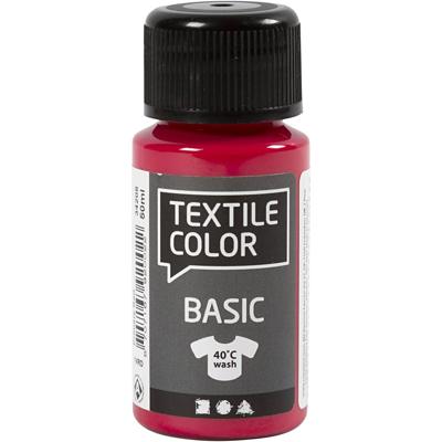 Creativ Company Textile color semi-dekkende textielverf - primair rood, 50ml