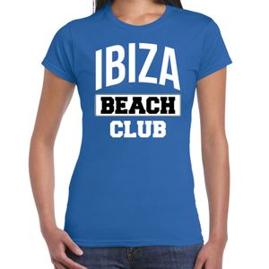 Ibiza beach club zomer t-shirt blauw voor dames