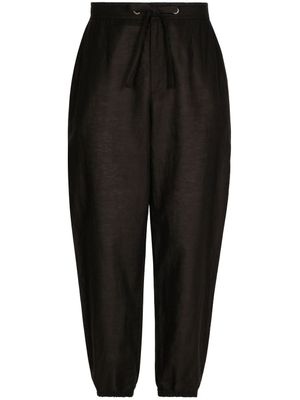 Dolce & Gabbana pantalon à patch logo - Noir
