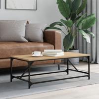 Salontafel 100x50x35 cm bewerkt hout sonoma eikenkleurig